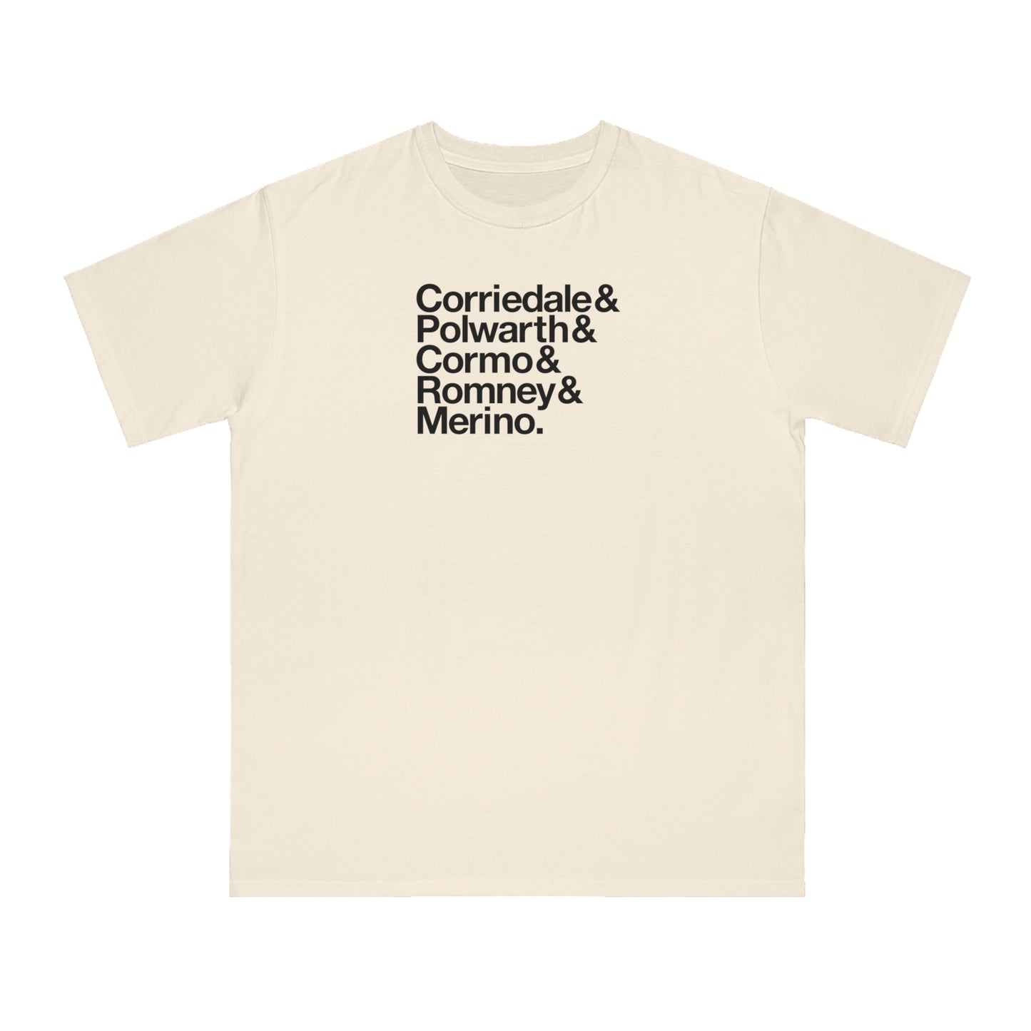 Types of Wool Organic Unisex T-Shirt