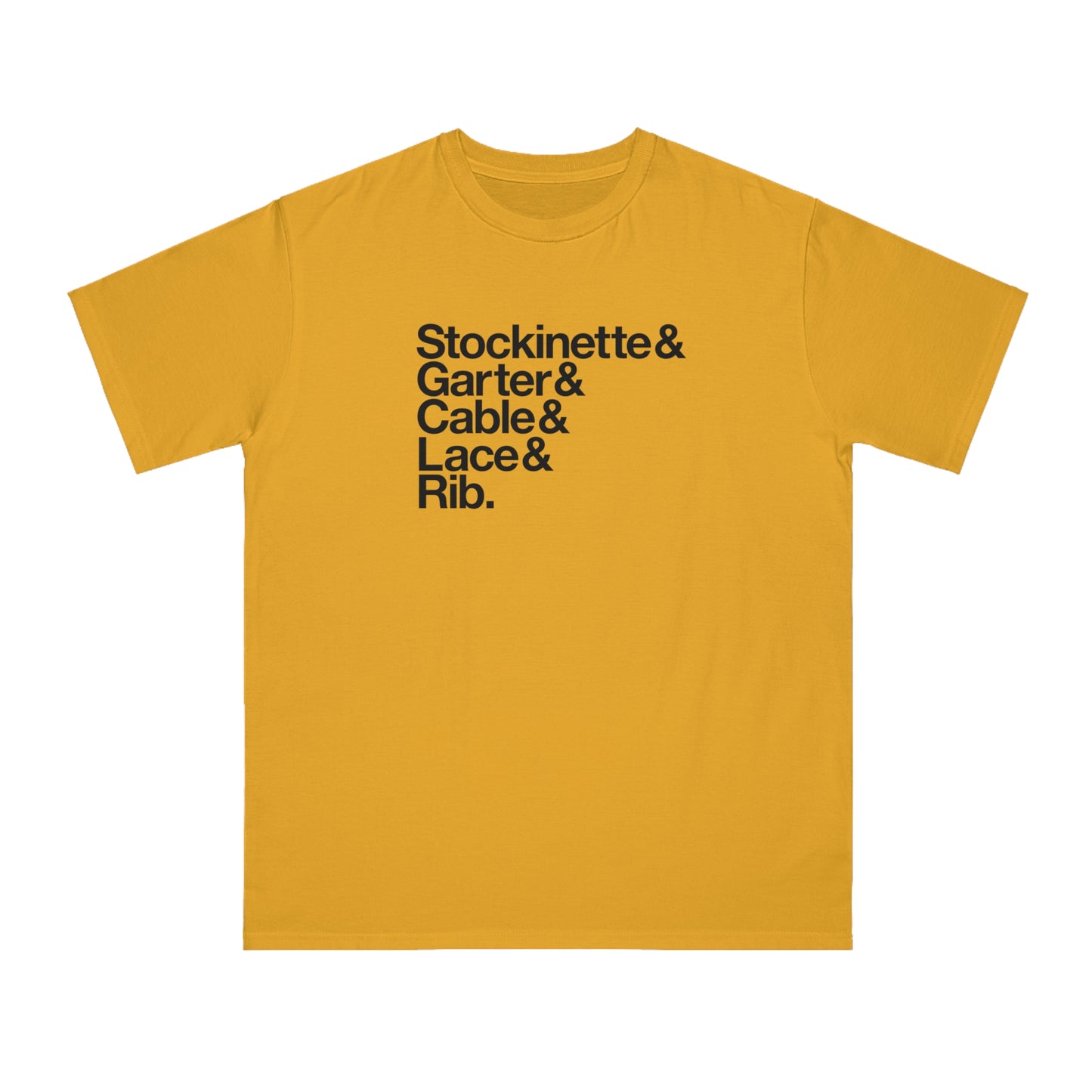 Knitting Stitches Organic Unisex T-Shirt