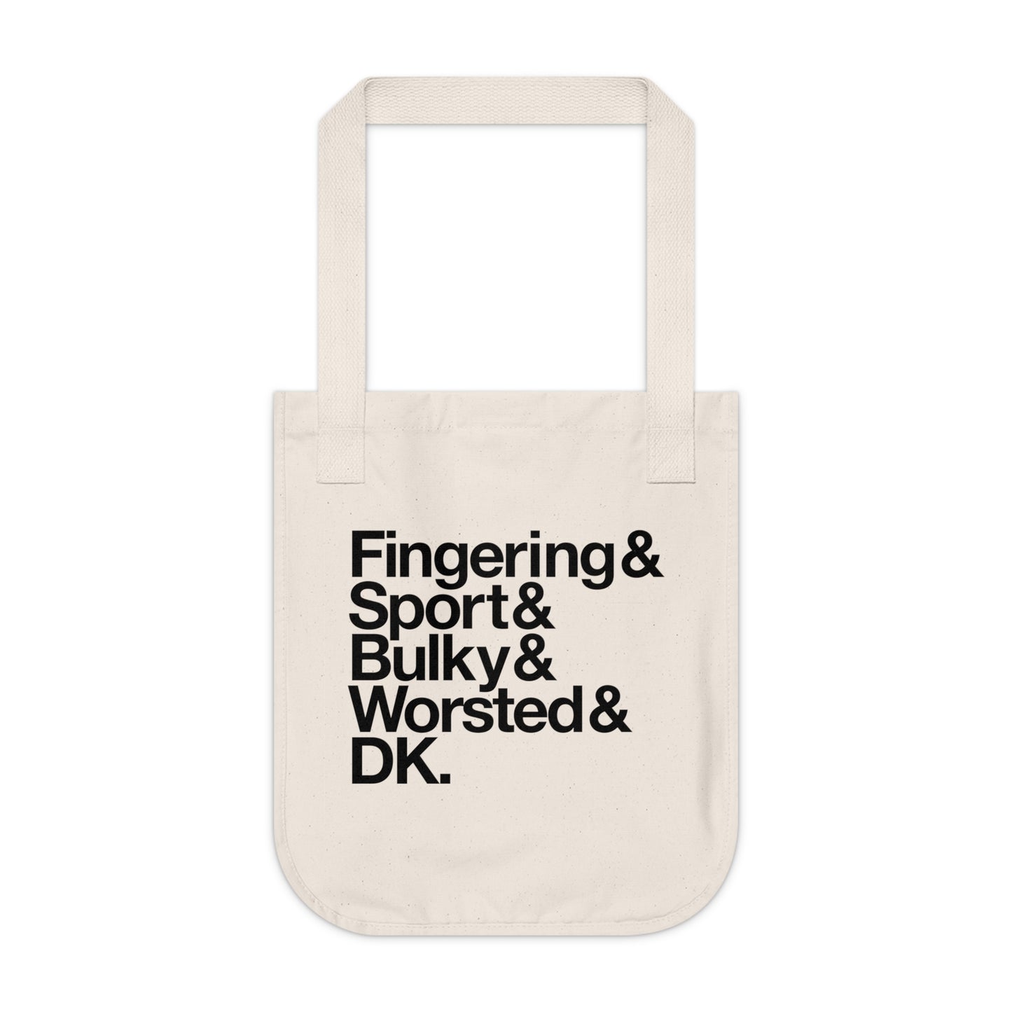 Yarn Weights Organic Canvas Tote Bag