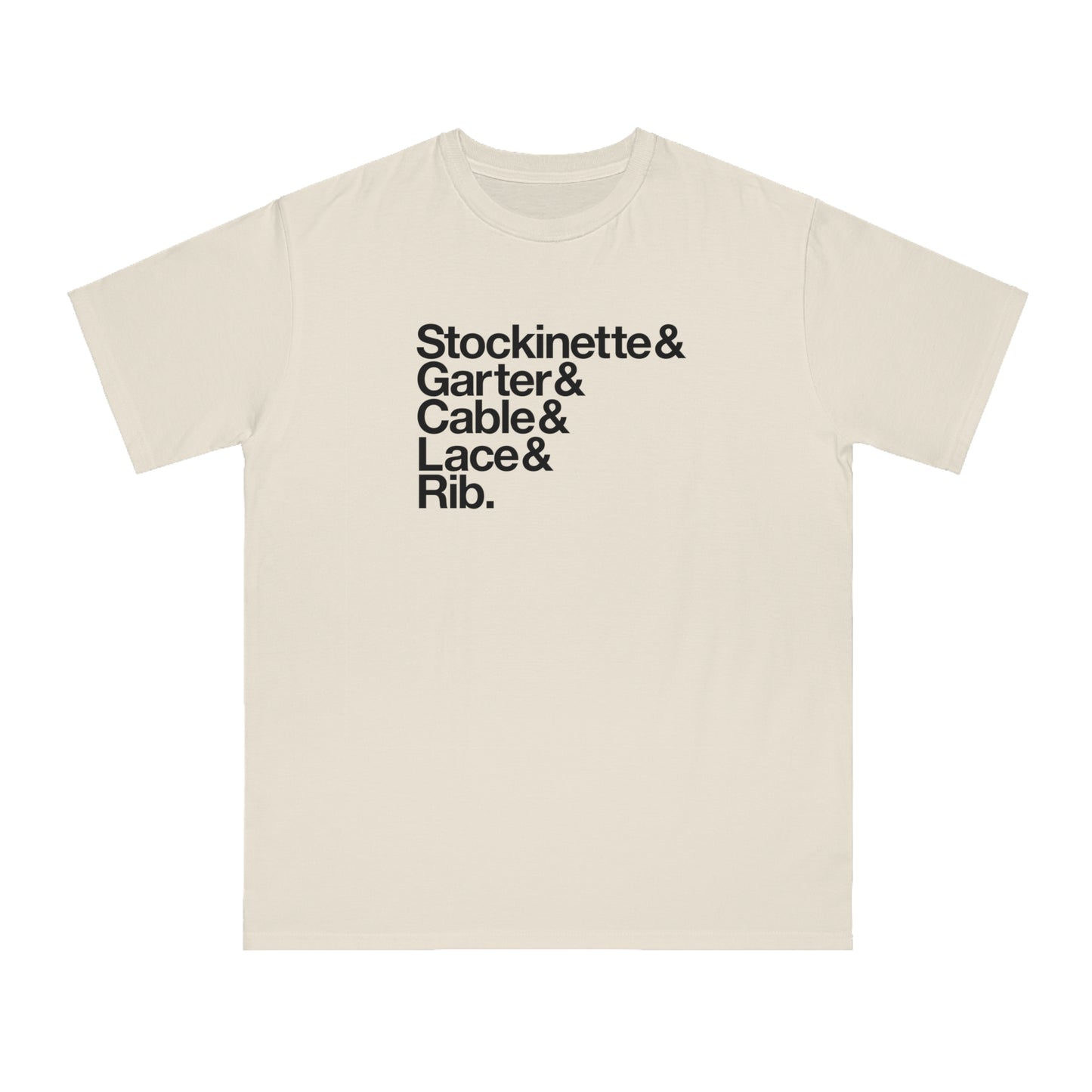 Knitting Stitches Organic Unisex T-Shirt