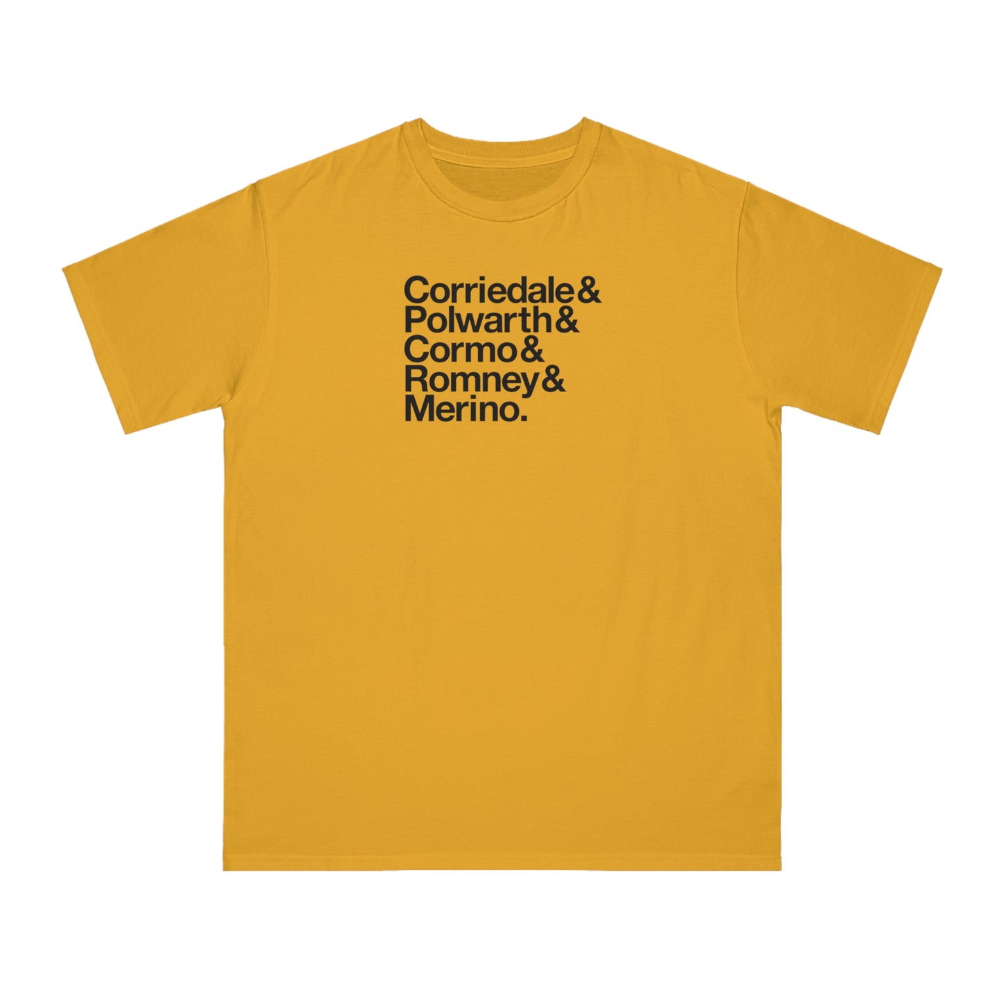 Types of Wool Organic Unisex T-Shirt