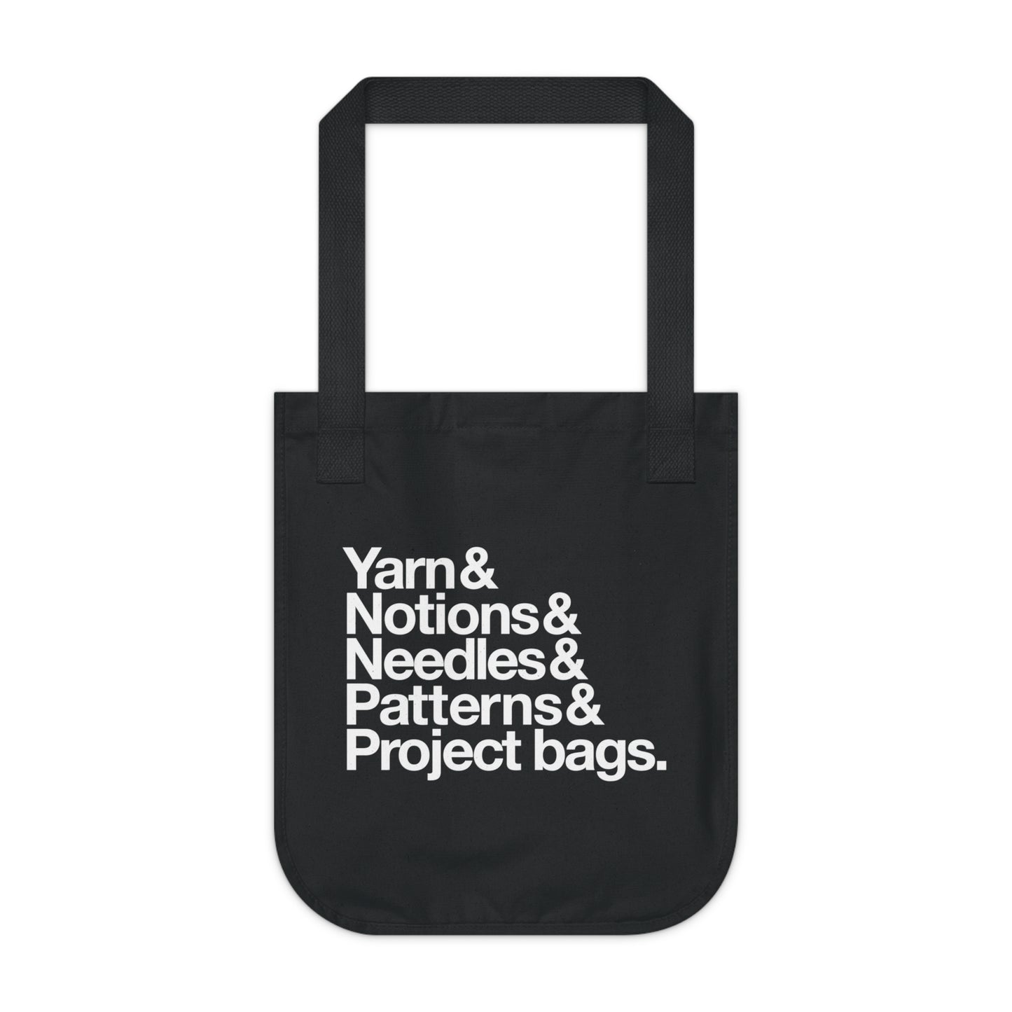 Knitting Supplies Organic Canvas Tote Bag