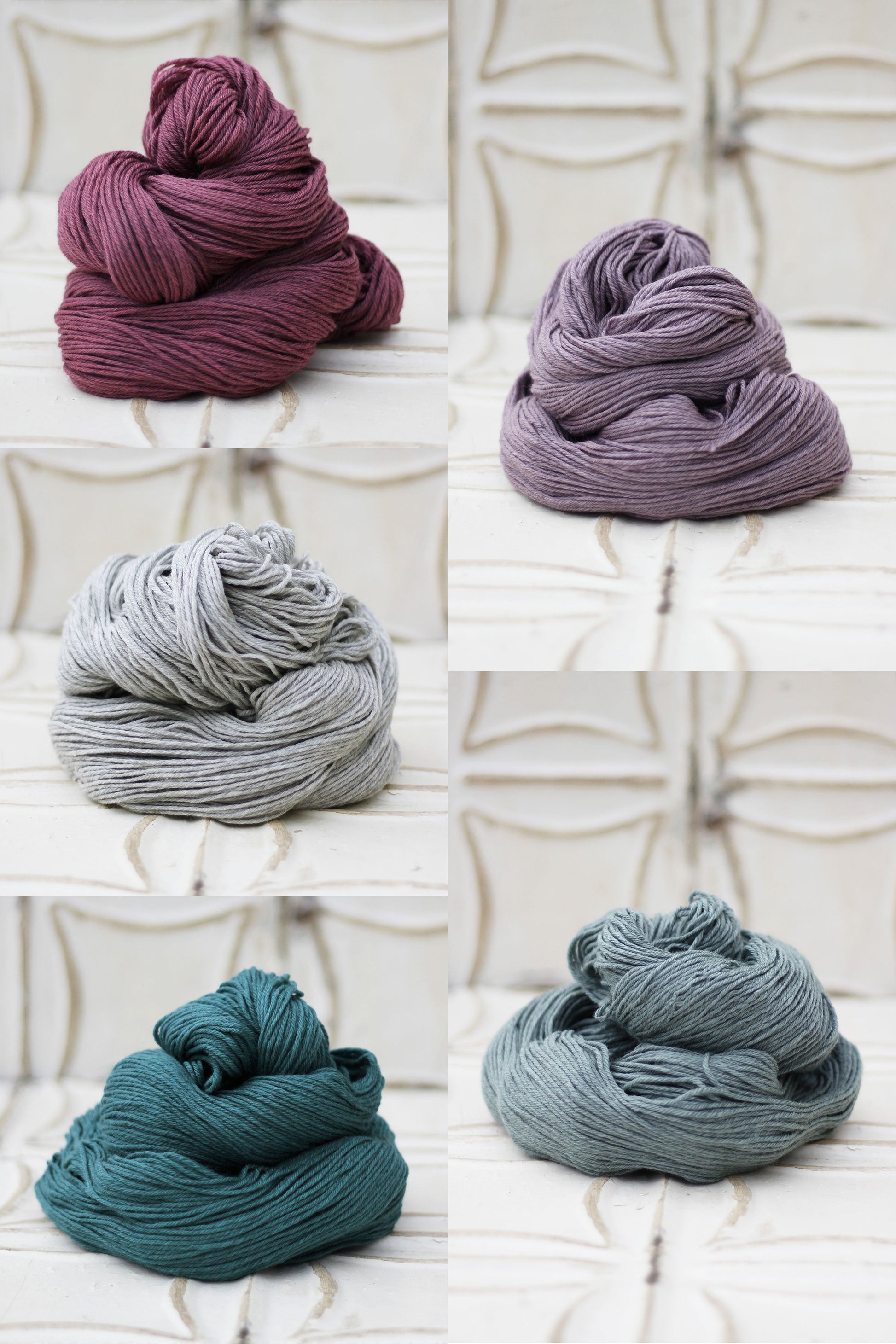 Sea Green, Sage, Pure, Old Rose, Heather