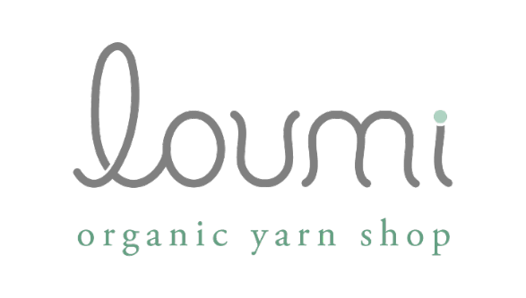 Loumi organic yarn shop logo